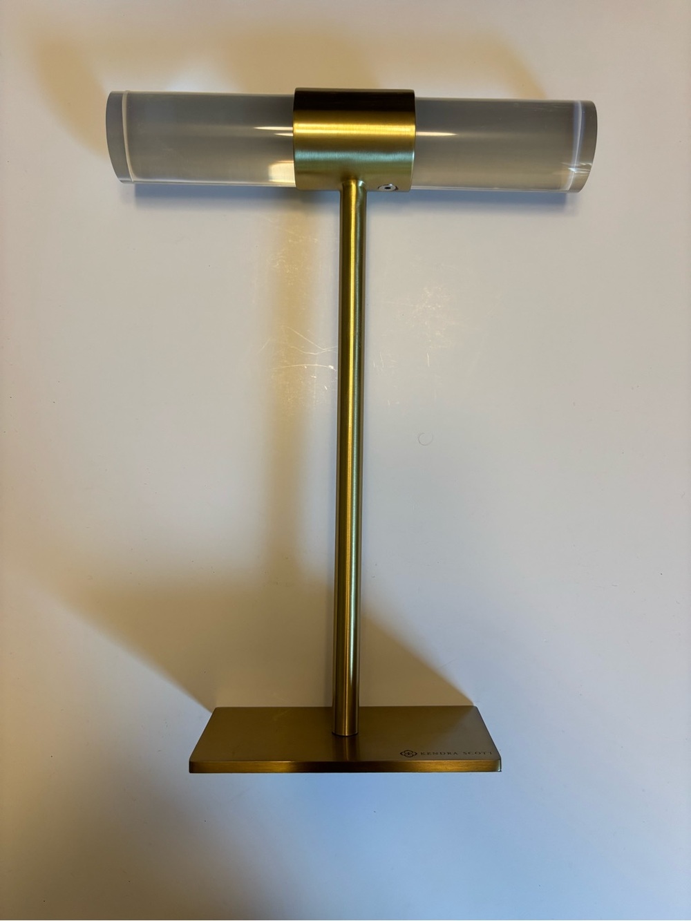 Kendra Scott Large T-Bar Jewelry Stand in Antique Brass with Clear Acrylic